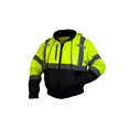 thumbnail image 1 of Pyramex RJ31 Series Class 3 Fleece Bomber Safety Jacket, Lime, Medium, 1 of 3