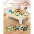 thumbnail image 3 of VEVOR Table de Train 62 Pcs Table d'Activités en Bois pour Enfants avec Grand Tiroir de Rangement, 3 of 9