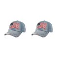 thumbnail image 4 of Decodeary Casquette de Baseball à la Mode Ajustable et Protégée du Soleil Chapeau Multicolore en Denim 2 2Set, 4 of 6