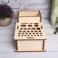 thumbnail image 4 of Boîte à Outils en Cuir, Multi Trou Bricolage Support de Rangement en Bois Habilement Conçu, 4 of 9