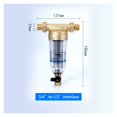 thumbnail image 1 of 40m High-efficiency Filtration Pre-filter Tap Water Household Whole House Central 3T Large Flow Pipe Backwashing Brass Filter, 1 of 7