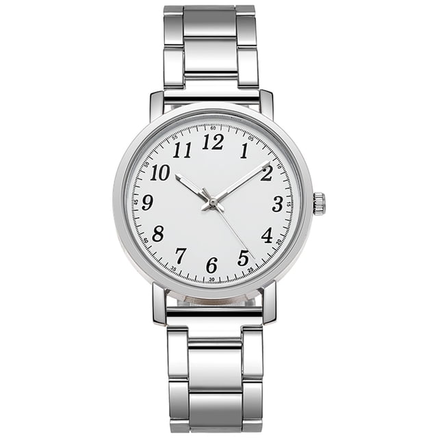 Watch Steel Quartz Digital Chronograph Strap Gift Couple Ladies Women's Watch