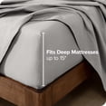 thumbnail image 3 of Bare Home Flannel Sheet Set - 100% Cotton - Deep Pocket - California King, Light Gray, 4-Pieces, 3 of 7