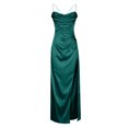 thumbnail image 4 of FcBaudy Robe Camis Sans Manches à Col en V, Robes d'Été pour Femmes, Robes pour Femmes Mode Femme Robe Longue Unie à Bretelles Sans Manches Robe Taille Haute Robe Femme, 4 of 6