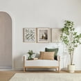 thumbnail image 4 of Bouclair Off White Fabric and Wood Bench, 4 of 7