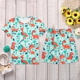 thumbnail image 1 of Vêtements d'Été pour Garçon, Ensemble T-Shirt Dinosaure à Col Rond et Short, Pyjama Garçon 4T, 1 of 3