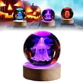 thumbnail image 1 of WHEANG Halloween Lighted In ，Halloween Carved With Luminous Glass Children's Small Night Light Ornament, 1 of 5
