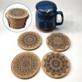 thumbnail image 4 of 12Pack Cork Coasters Cup Mat with Metal Holder for Hot/Cold Drinks Party Bar, 4 of 7