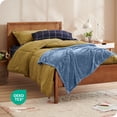 thumbnail image 3 of Bare Home Microplush Fleece Blanket - 300 GSM - Fuzzy Microfleece - Soft & Plush - Kid Size, Coronet Blue, 3 of 5