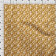 thumbnail image 3 of oneOone Georgette Viscose Orange Fabric Florals Craft Projects Decor Fabric Printed By The Yard 42 Inch Wide, 3 of 4