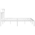 thumbnail image 5 of vidaXL Metal Bed Frame with Headboard White 193x203 cm, 5 of 5