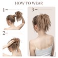 thumbnail image 3 of Postiche Chouchou pour Cheveux Chouchou Coiffures de Mariée Volumineux Ondulé Chignon Décoiffé Mélange Blond, 3 of 5