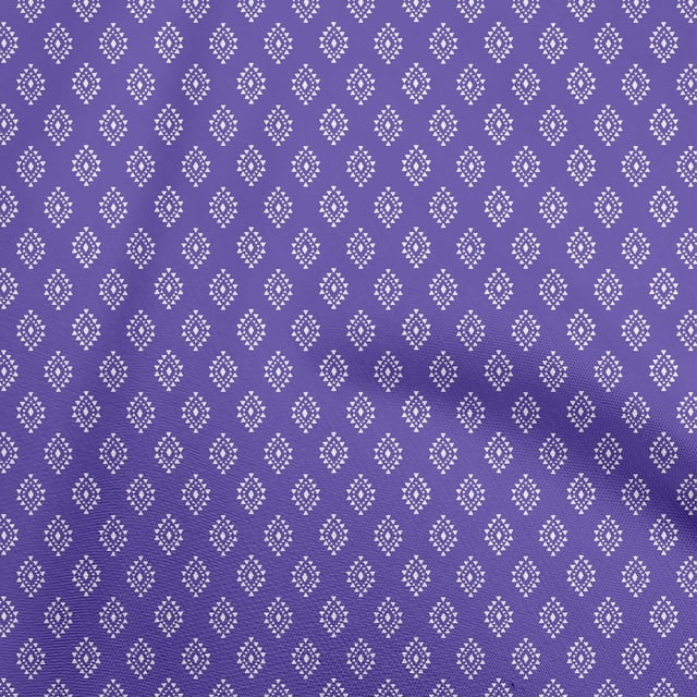 oneOone Velvet Violet Fabric Tribal Sewing Craft Projects Fabric Prints By Yard 58 Inch Wide