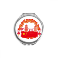 thumbnail image 1 of China Red National Flag Tower Lanttern Hand Compact Mirror Round Portable Pocket Glass, 1 of 3