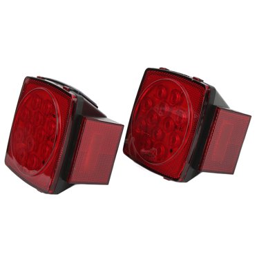Feu de Frein Arrière Remorque, Paire de Feux Carrés LED Feux Arrière de Remorque Carrés LED Remorque Carré Léger Habilement Conçu