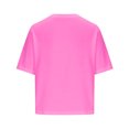 thumbnail image 4 of Women Drop Shoulder Round Neck Oversized Crop Tops Workout Tops Tees, 4 of 5