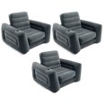 thumbnail image 1 of Intex Fauteuil-Lit Gonflable Escamotable avec Matelas Pneumatique Format Simple (Lot de 3), 1 of 8