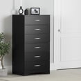 thumbnail image 1 of Commode 6 tiroirs pour Adulte, fini Noir solide, collection Step One de Meubles South Shore, 1 of 12