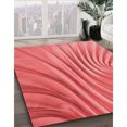 thumbnail image 3 of Ahgly Company Tapis Rectangulaire Lavable en Machine Rouge Transitionnel, 8 Pieds x 10 Pieds, 3 of 7