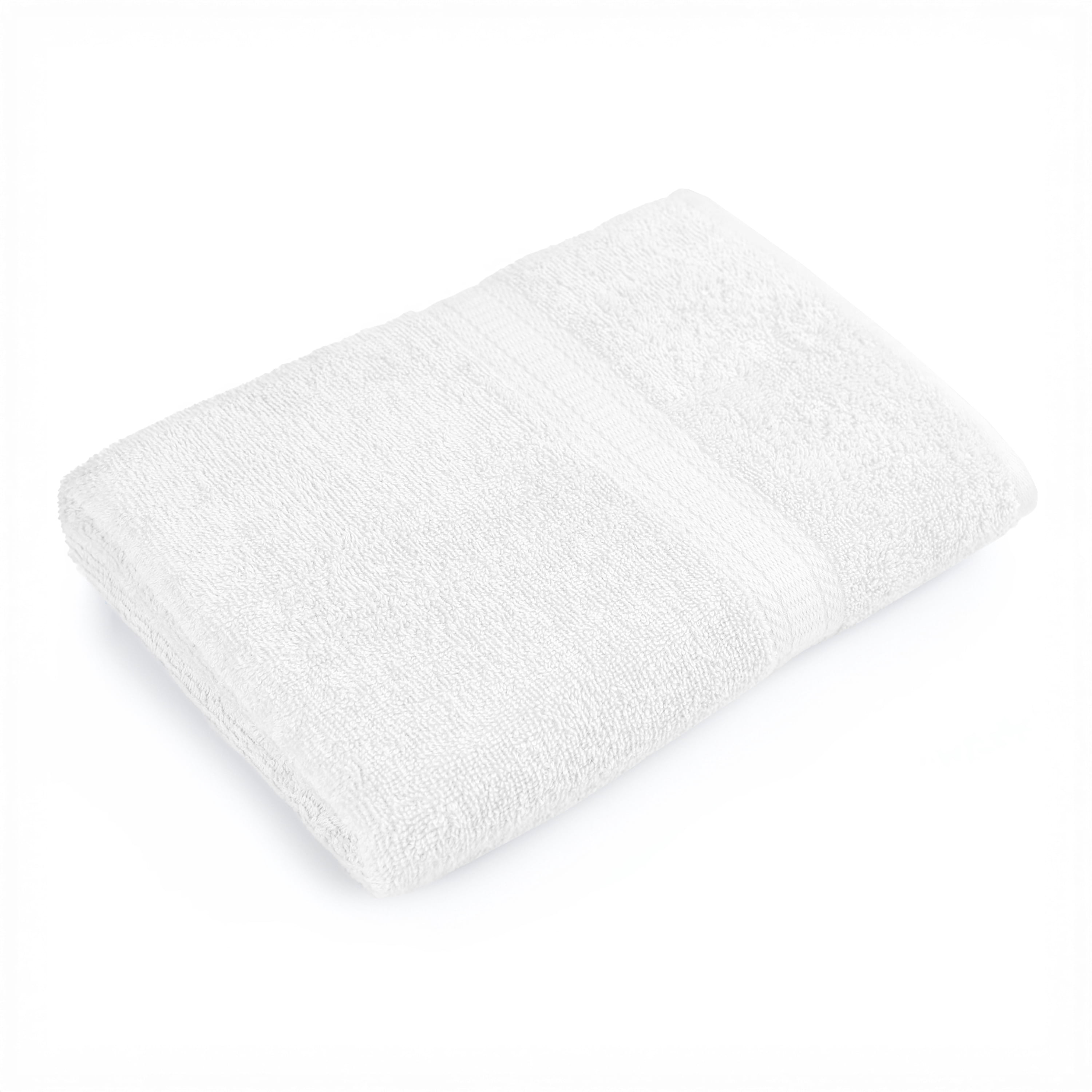 Serviette de bain unie Mainstays Basics, douce et résistante, 100 % coton, blanche