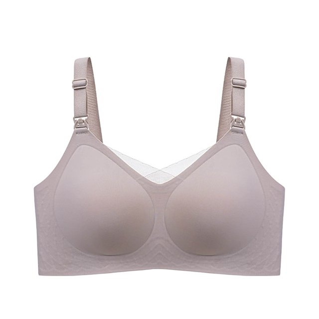 Women's Seamless Full Coverage Wireless Bra - Soft Support Seamless Underwear for Daily Wear