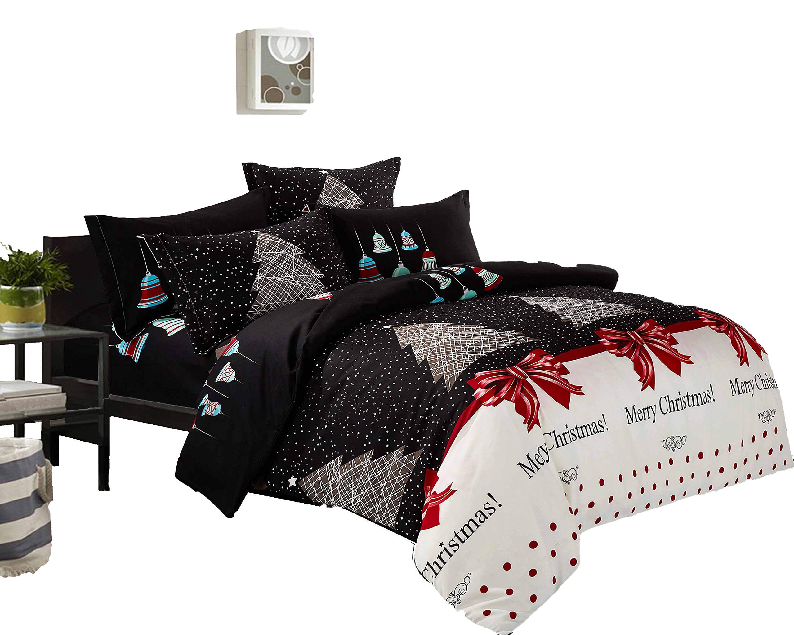 Swanson Beddings Christmas 3-Piece Bedding Set: Duvet Cover and Pillow Shams (California King)