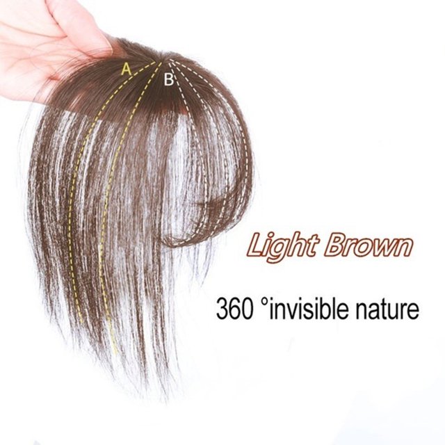 SNNROO 3D Air Bangs Hair Topper Extension Invisible Seamless Thin Neat Air Bangs
