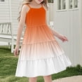 thumbnail image 4 of Tranfacy Robes d'Été pour Ados, Robe d'Été pour Filles, Robe d'Été Boho pour Fille 4-14 Ans à Dégradé de Couleurs, Décontractée, Sans Manches, à Étages, Style Nuisette, 4 of 7