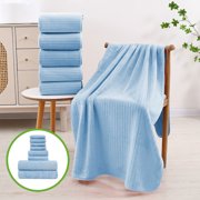 Uscallm St. Patrick's Day Bath Towel Set 8-Piece Velvet Towels for Bathroom, Face, and Body, Absorbent Soft Quick-Dry Towel Set Includes 4 Washcloths, 2 Hand Towels, 2 Bath Towels for Home and Spa