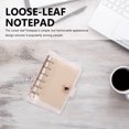 thumbnail image 3 of NIYANGLE 1Set Pink Rectangular Binder Notebook for Travel 5.7X4.7in, 3 of 7