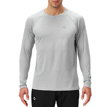 Men s Sun Protection UPF 50 UV Outdoor Long Sleeve Shirts Grey Size XL