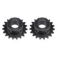 thumbnail image 1 of Unique Bargains #25 Chain Roller Sprocket, 14mm Bore 1/4' Pitch 19 Tooth Single Strand Chain Sprocket with Set Screws 2Pack, 1 of 6