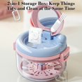 thumbnail image 4 of pstuiky Orthodontic Retainer Case Portable Invisible Braces Storage Box with Mirror Denture Cleaning Container with Brush Holder Compact Breathable Appliance Travel Case Home Office, 4 of 6