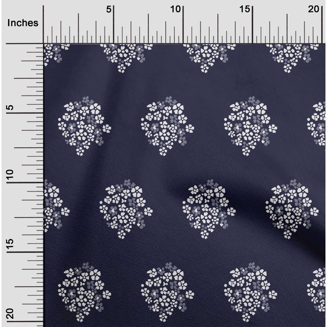oneOone Polyester Lycra Fabric Flower Artistic Print Fabric By Yard 56 Inch Wide