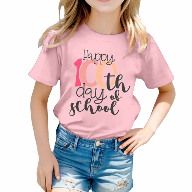 TZEWGL Chemise Mignonne pour Tout-Petit Imprimé Graphique Col Rond Manches Courtes pour Nouveau-Nés Taille 3-4T
