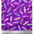 thumbnail image 1 of Soimoi Purple Modal Satin Fabric Brush Stroke Abstract Decor Fabric Printed Yard 42 Inch Wide, 1 of 3