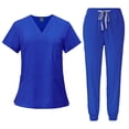 thumbnail image 4 of Female Scrub Set V Neckline Nurse Workwear for Beauty Center SPA Cosmetology L, 4 of 8