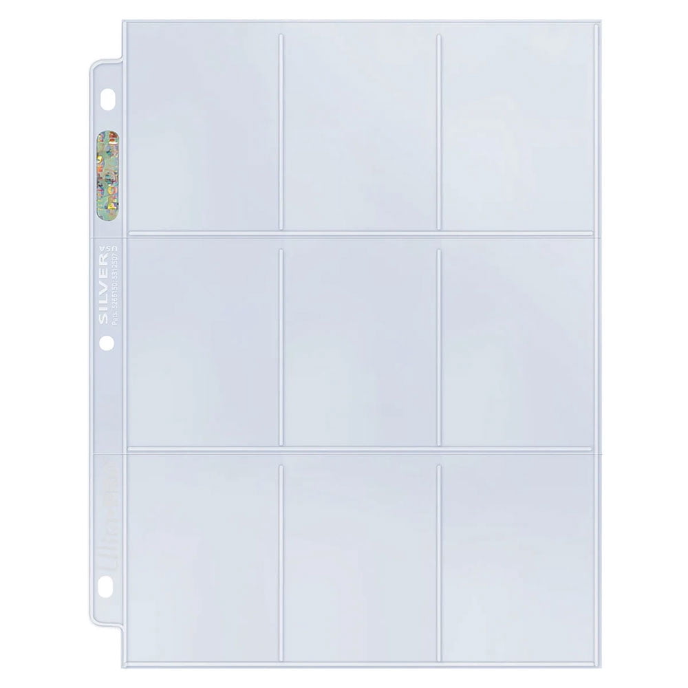 Ultra PRO Silver Series 9-Pocket Pages (25un) pour Standard Size Cards