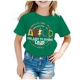 thumbnail image 1 of AWZXDE Hauts pour Filles Enfants Rentrée des Classes T-Shirt Graphique à Manches Courtes Col Rond Lumineux Confortable pour Garçons et Filles, 1 of 4