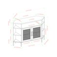 thumbnail image 4 of Maverick 48" Industrial Mesh Door Corner TV Stand in Dark Walnut, 4 of 4