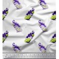 thumbnail image 1 of Soimoi Poly Georgette Fabric Swirl & Floral Block Decor Fabric Printed Yard 52 Inch Wide, 1 of 3