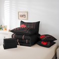 thumbnail image 4 of YST Sports Bedding Comforter Sets, 7-Piece, Sport Theme, Neon Glowing Red, Full Size, Microfiber, 4 of 4