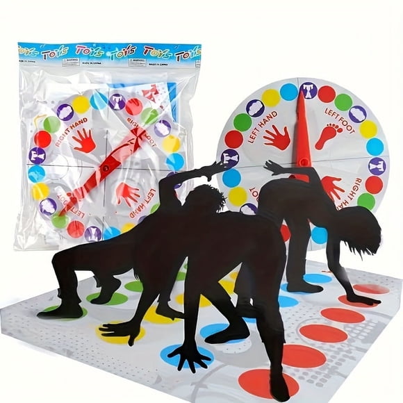 MesaSe Twister Game for Couples - Interactive Indoor Party Entertainment with Colorful Spinner Board  Hand & Foot Markers - Fun Team Game for Family Gatherings - Ideal Christmas and Hallo