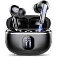 thumbnail image 1 of Wireless Ear Buds 50H Playback LED Power Display Earphones with Wireless Charging Case Headphones IPX7 Waterproof in-Ear Earbuds with Mic Compatible for iPhone Android Black, 1 of 6