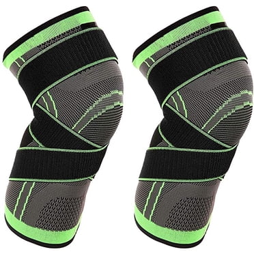 Genouillère Orthèse Compression Manchon de Genou Attelle de Genou, 2 Pcs TG