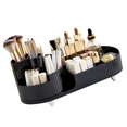 thumbnail image 3 of Organisateur de Rangement de Maquillage Grande Capacité Perforation Libre de Séparation Rotative Boîte de Rangement Cosmétique Noir, 3 of 12