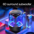 thumbnail image 2 of Haut-parleur Compatible Bluetooth Portable 12 Heures Batterie Design Transparent LED Lumières 6D Stéréo Intelligent Réduction du Bruit Noir, 2 of 12