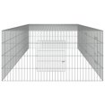 thumbnail image 3 of vidaXL 3-Panel Rabbit Cage 325x109x54 cm Galvanised Iron, 3 of 4