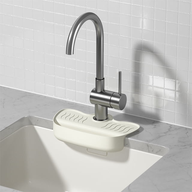 Limited Time Only! Kitchen Faucet Spatter Guard - Non-slip Countertop Mat with Sponge Storage Rack, for Kitchen Organization