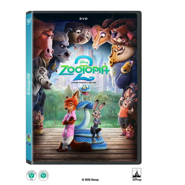 Zootopia 2 - Bilingual - DVD | Disney | Animation, Adventure, Comedy | Ginnifer Goodwin, Jason Bateman, Ke Huy Quan, Andy Samberg
